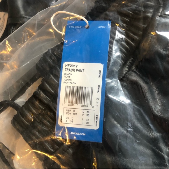 RARE NWT Adidas Originals Faux Leather Track Suit Size Small - Picture 11 of 15